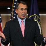 U.S. Speaker of the House Rep. John Boehner (R-OH) speaks during a news conference February 16, 2012 on Capitol Hill in Washington, DC. Boehner is making amends with the conservative wing of his party by allowing Tea Party lawmakers to vote on de-funding Obamacare. 