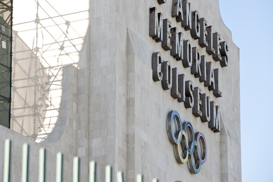 The Los Angeles Memorial Coliseum, almost 20 years after the 1994 Northridge Earthquake.