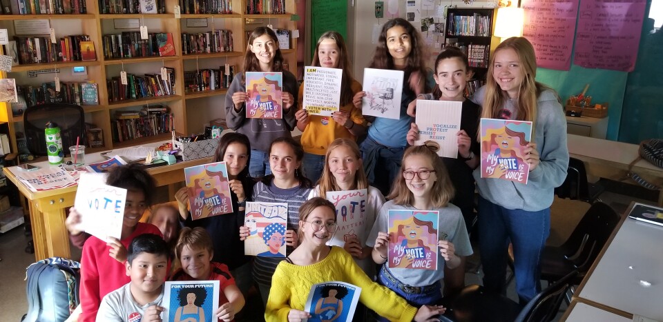 Students at Aveson Global Leadership Academy will be cheering on voters at the polls on November 6, 2018.