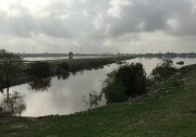 One of ten spreading basins that receive stormwater runoff from the Rio Hondo Channel for percolation into an underground aquifer. 