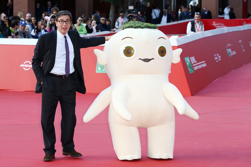 ROME, ITALY - OCTOBER 17:  Antonio Monda (L) attends a red carpet for 'Monster Hunt' during the 10th Rome Film Fest on October 17, 2015 in Rome, Italy.  (Photo by Ernesto Ruscio/Getty Images)