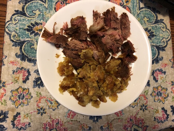 In the Galarreta family, tacacho is typically eaten for breakfast and is a staple on Christmas morning.