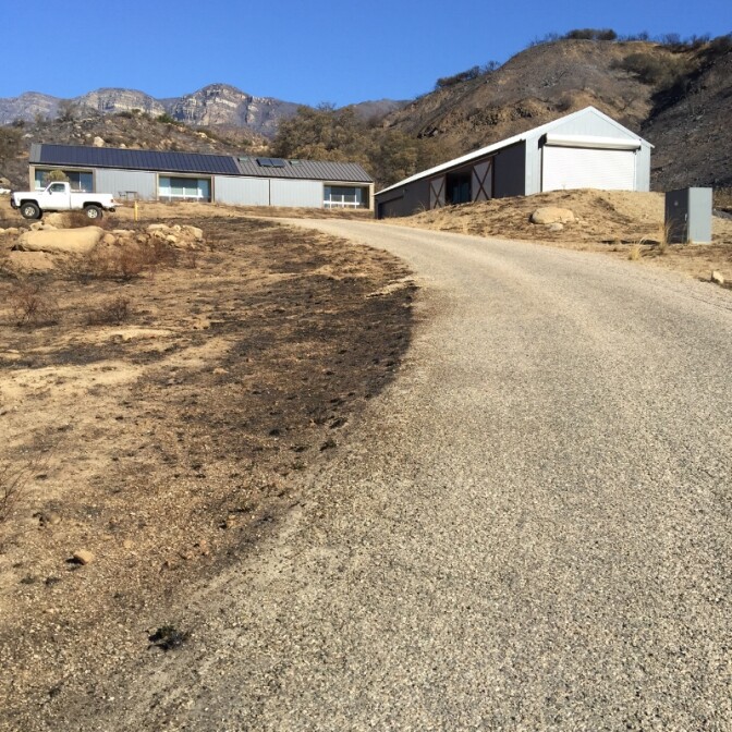 Image of John Davis' fire resistant home.