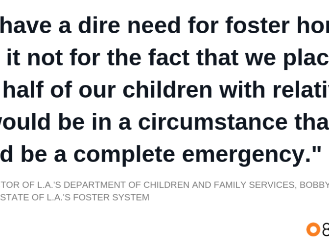 Bobby Cagle, Director of LA's Department of Children and Family Services on the state of L.A.'s foster system.