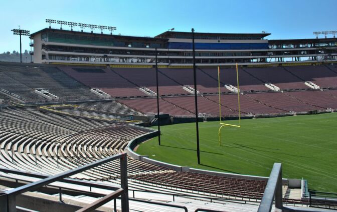 The Rose Bowl has been getting rennovated since 2011 and construction is set to finish by 2014.