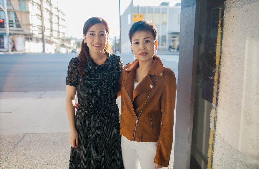 North Korea refugee May Joo and American advocate Sarah Cho photographed after a church service in Los Angeles, Calif. on Sunday February 4, 2018.   