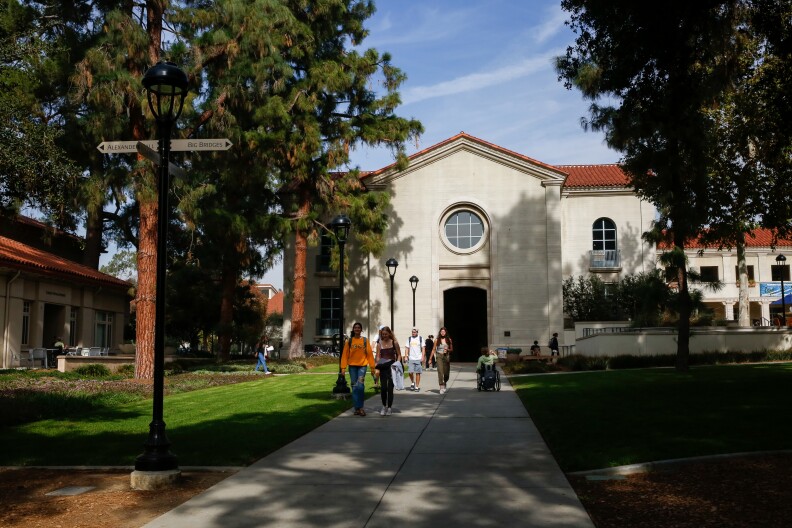 A building on Pitzer College's campus.