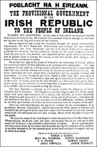 The Irish Proclamation of Freedom read by Padraig Pearse on April 24, 1916. Pearse was later executed at Kilmainham Jail in Dublin.