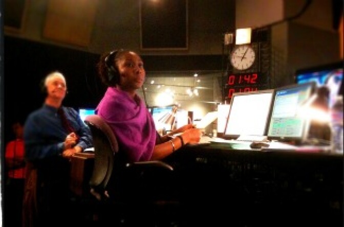 Scott Simon and Audie Cornish at NPR in 2010.
