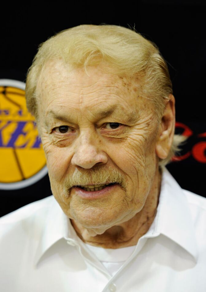 Jerry Buss, owner of the Los Angeles Lakers, at a news conference on May 31, 2011 in El Segundo.