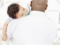 A new dad may look like he's holding it together, but odds are he's pretty sleep deprived.