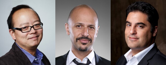 Jeff Yang, Maz Jobrani and Cenk Uygur