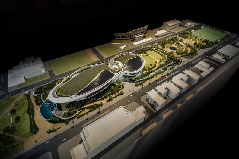 The model of the Lucas Museum