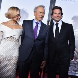 NEW YORK, NY - DECEMBER 15:  (L-R) Sienna Miller, Clint Eastwood and Bradley Cooper arrive at the "American Sniper" New York Premiere at Frederick P. Rose Hall, Jazz at Lincoln Center on December 15, 2014 in New York City.  (Photo by Theo Wargo/Getty Images)