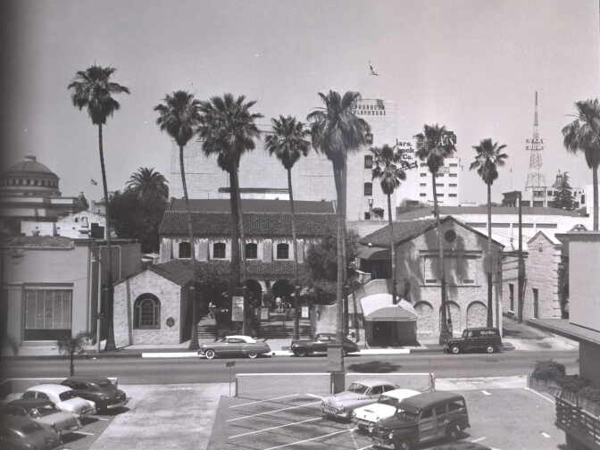 A vintage image of the Pasadena Playhouse which opened in 1925.