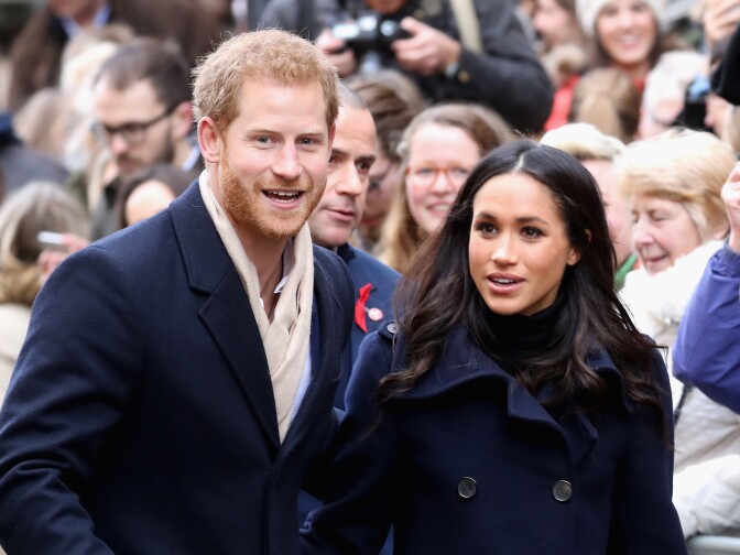 A few days after they announced their engagement, Prince Harry and Meghan Markle attend a charity fair on December 1, 2017 in Nottingham, England.