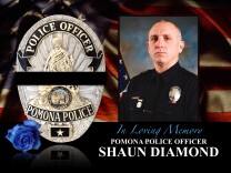 Officer Shaun Diamond, a 16-year police veteran, was shot Tuesday morning while serving a search warrant in San Gabriel. He died early Wednesday, October 29, 2014.