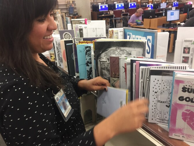 Ziba Zehdar-Gazdecki is the zine librarian at the Long Beach Public Library. 