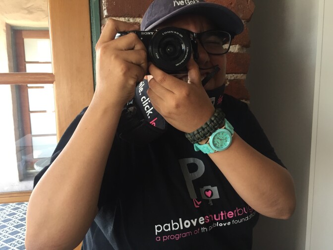 Andrea Ramos says the foundation's Shutterbugs program provided cameras for her to use in the program. 