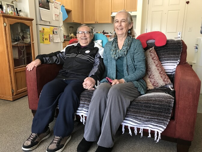 Wilbert and Louise Perrera found a spot in an affordable housing development in San Bernardino after years of moving around, and living in a camper.