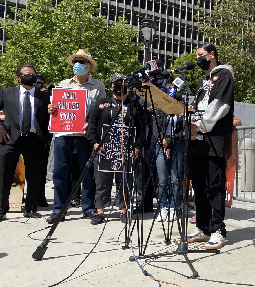 “I’m not sure what else we can do other than continue talking, continue speaking up on what we’re going through,” Stephanie Luna, Anthony Vargas’ aunt, said at a press conference outside the Hall of Justice Tuesday.