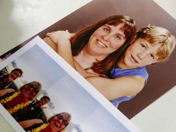 Family photos of Audrey Woolfolk and her daugther, Julie. 