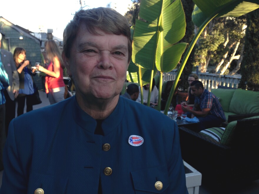 Supervisor candidate Sheila Kuehl on primary election day Tuesday, June 3, 2014.