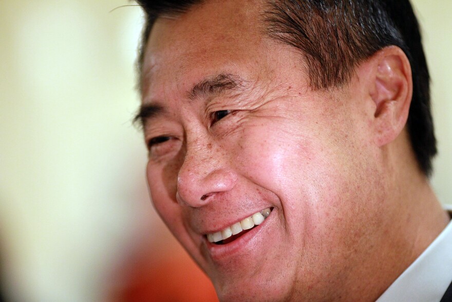 SAN FRANCISCO, CA - NOVEMBER 07:  California State senator and candidate for San Francisco mayor Leland Yee smiles while campaigning along Hayes Street on November 7, 2011 in San Francisco, California.  With one day to go until election day, candidates for mayor of San Francisco are stumping throughout the city.  (Photo by Justin Sullivan/Getty Images)