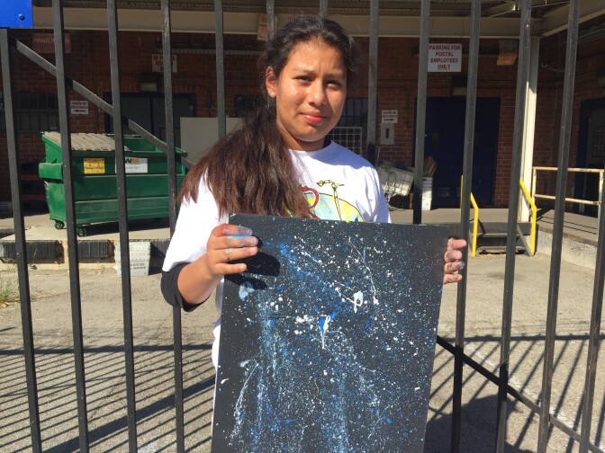 Florence Griffith Joyner Elementary fifth grader Emily Martinez was inspired by a painting she saw in school. 