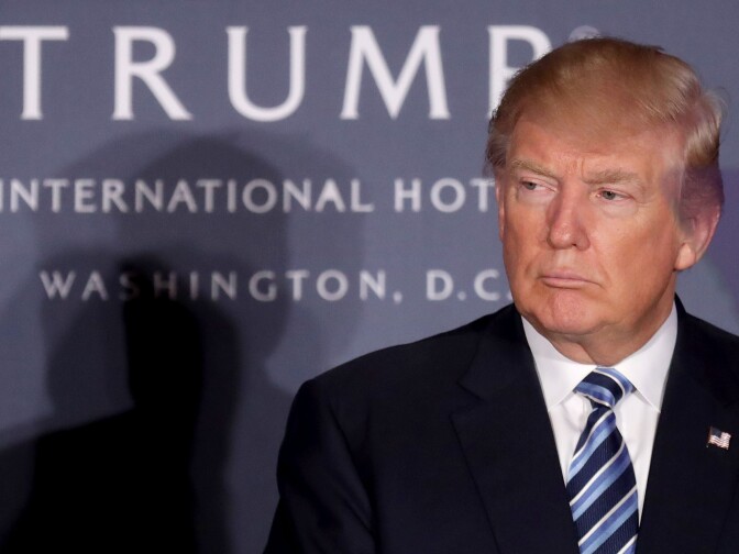 File: Donald Trump attends the grand opening ceremony at the new Trump International Hotel Oct. 26, 2016 in Washington, D.C.