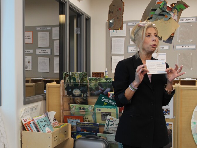 Pattie Fitzgerald shares her safety tips with a group of parents and educators the Loyola Marymount Children's Center.
