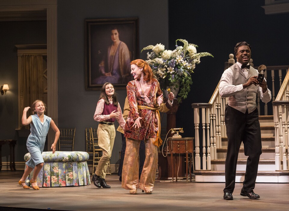 L-R: Peyton Ella, Katie Silverman, Rachel York and Davon Williams in "Grey Gardens" The Musical. Directed by Michael Wilson, "Grey Gardens" plays at Center Theatre Group/Ahmanson Theatre through August 14, 2016. The book is by Doug Wright, music by Scott Frankel and lyrics by Michael Korie. "Grey Gardens" is based on the film by David Maysles, Albert Maysles, Ellen Hovde, Muffie Meyer and Susan Froemke. For tickets and information, please visit CenterTheatreGroup.org or call (213) 972-4400. Contact: CTGMedia@ctgla.org / (213) 972-7376.
Photo by Craig Schwartz.