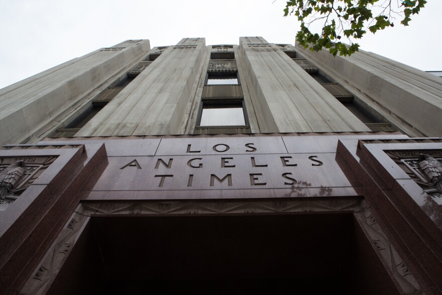 The Los Angeles Times building in downtown L.A.