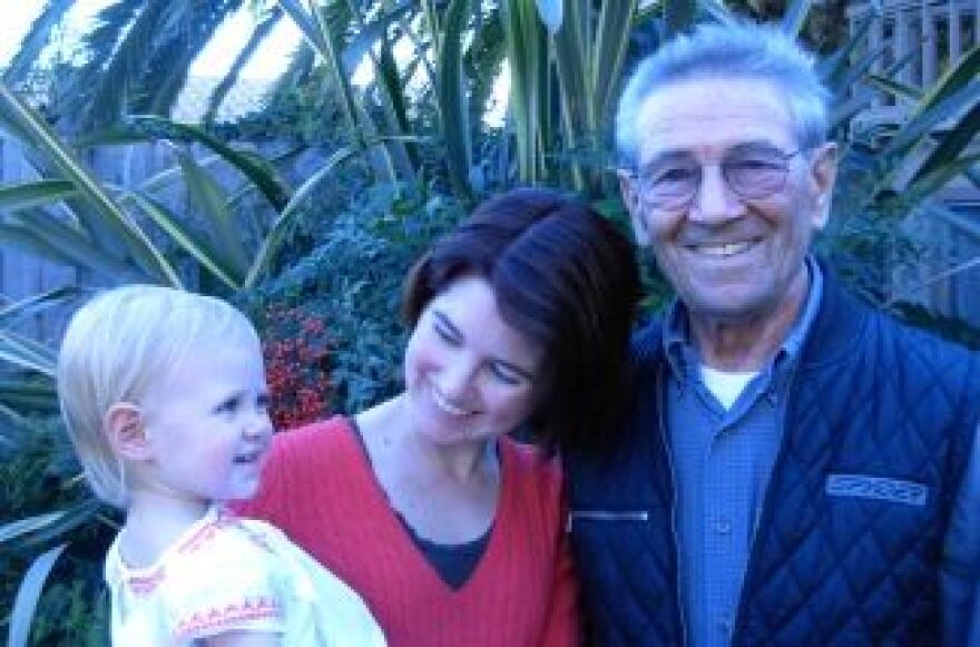 Camille Hahn, Leon Leyson, and grandchild, at Leyson's home in Fullerton. Leyson, the youngest of 1,100 Jews saved from the Nazis by Oskar Schindler, died Saturday, January 12, 2013, in Fullerton, Calif. He was 83. His memoir, "The Boy on the Wooden Box," is one of Amazon's best books of 2013.