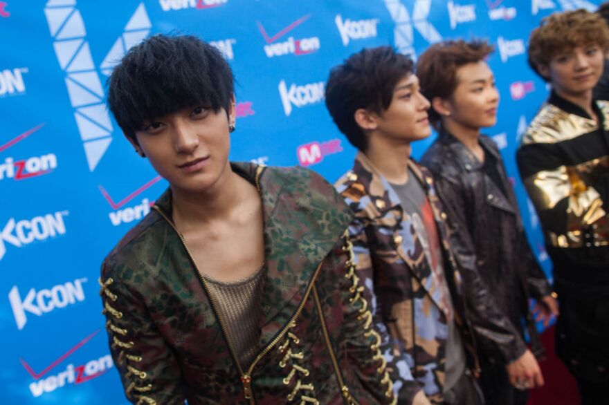 Huang Zi Tao of the group Exo was one of many pop superstars at KCON, the United States' first convention for Korean pop music, at the Verizon Ampitheatre in Irvine, Calif. on Saturday, Oct. 13. Tao is part of the Chinese wing of the pan-Asian supergroup.