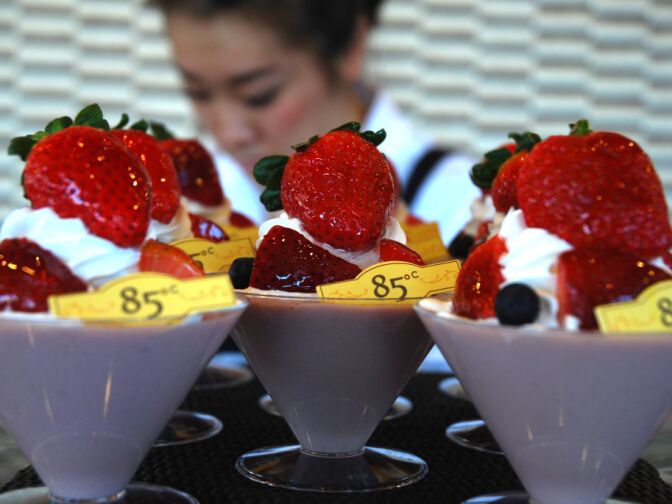 WEST COVINA, Calif. -- Desserts fresh from the kitchen rest ready for the display case at the new 85°C Bakery Cafe on Jan. 16. This company-owned West Covina location is the third to open in the United States, with more openings planned throughout Southern California. The Taiwan-based chain, while new to the U.S. market, operates more than 700 stores worldwide.