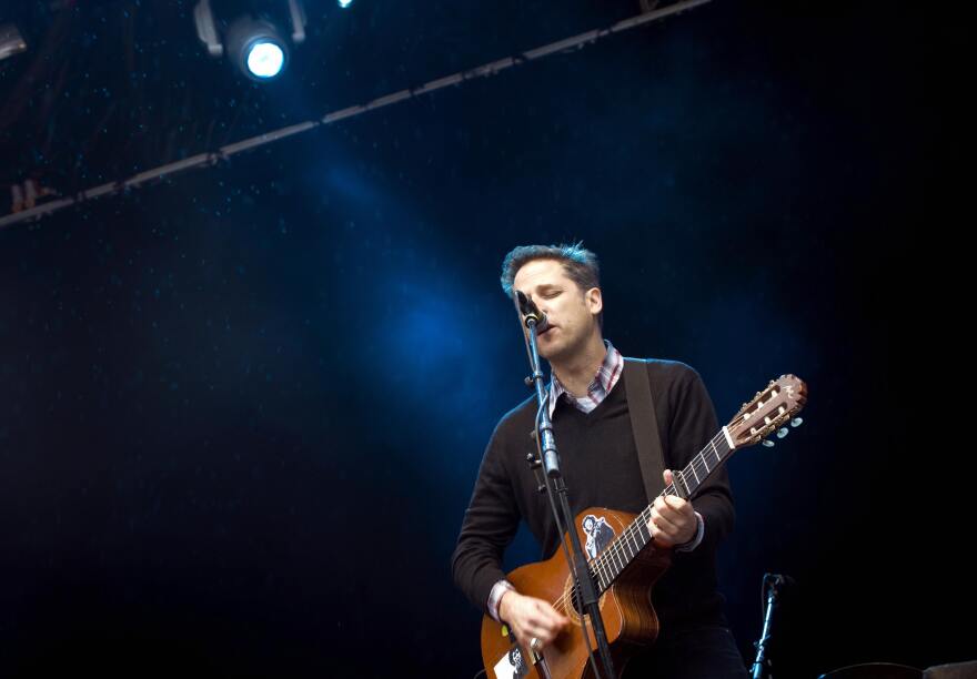 Joey Burns, singer of the US rock group Calexico, performs at the Way Out West music festival in Gothenburg, Sweden, on August 15, 2009. AFP PHOTO / SCANPIX / BJORN LARSSON ROSVALL ***sweden out*** (Photo credit should read BJORN LARSSON ROSVALL/AFP/Getty Images)