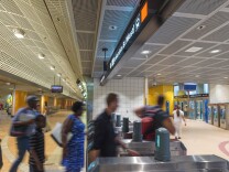 A photo from the underpass at North Hollywood's Metro Station.