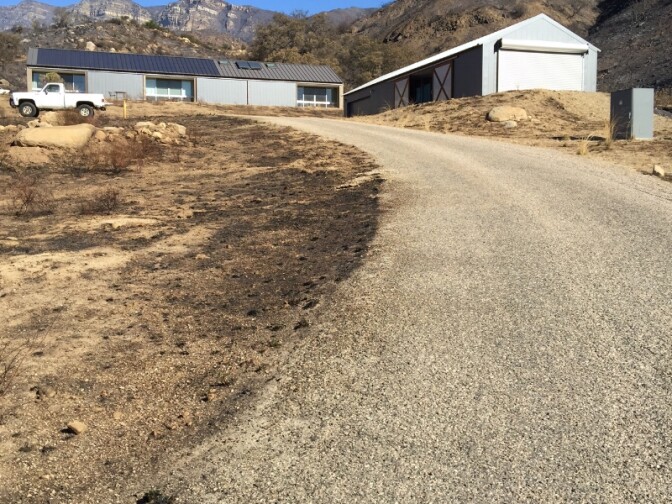 Image of John Davis' fire resistant home.