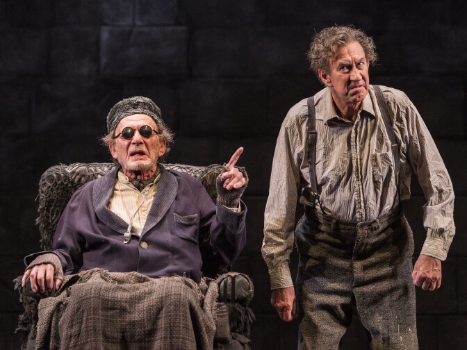 L-R: Alan Mandell and Barry McGovern in “Endgame.” Written by Samuel Beckett and directed by Mandell, “Endgame” plays through May 22, 2016, at Center Theatre Group’s Kirk Douglas Theatre. For tickets and information, please visit CenterTheatreGroup.org or call (213) 628-2772. 
Contact: CTGMedia@CenterTheatreGroup.org / (213) 972-7376
Photo by Craig Schwartz.
