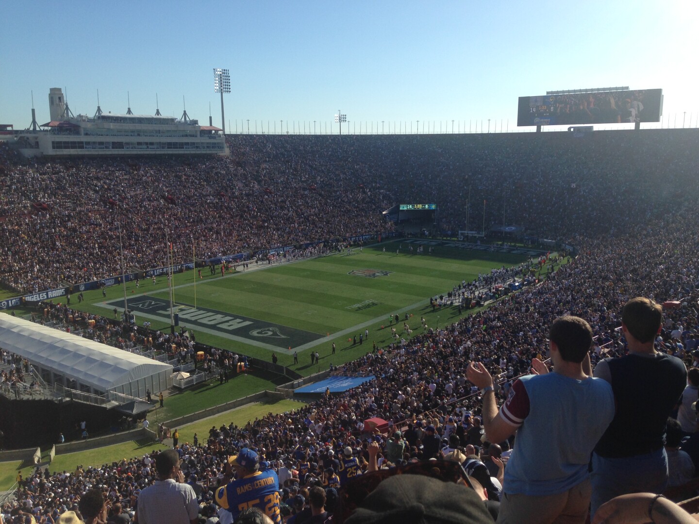 The L.A. Rams play the Dallas Cowboys at the L.A. Coliseum on Saturday, August 13, 2016.