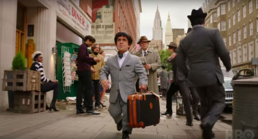 Peter Dinklage stars as French actor Hervé Villechaize in "My Dinner With Hervé."