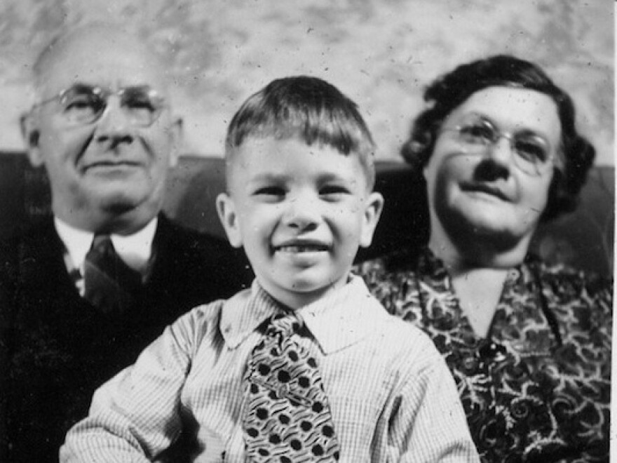 Listener Laurie Pavlos' father, Richard Voigt, with her great-grandparents Frederick and Ethel Rickmeyer. Frederick documented many of his wife's recipes by hand in the early 1900s.