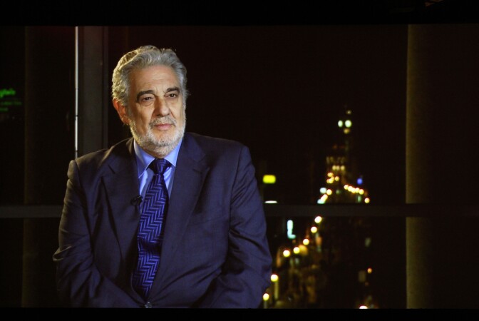 File: Placido Domingo (via satellite) speaks during the 'Great Performances: Placido Domingo - My Favorite Roles' panel at the PBS portion of the 2011 Winter TCA press tour held at the Langham Hotel on January 9, 2011 in Pasadena.