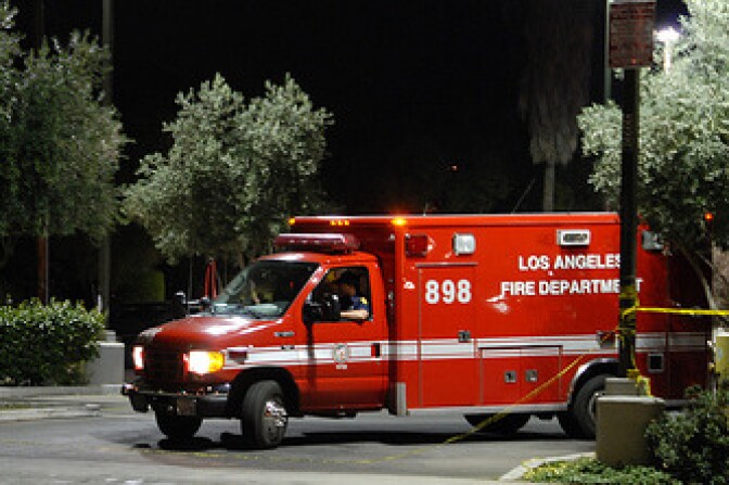 A Los Angeles City Fire Department ambulance.