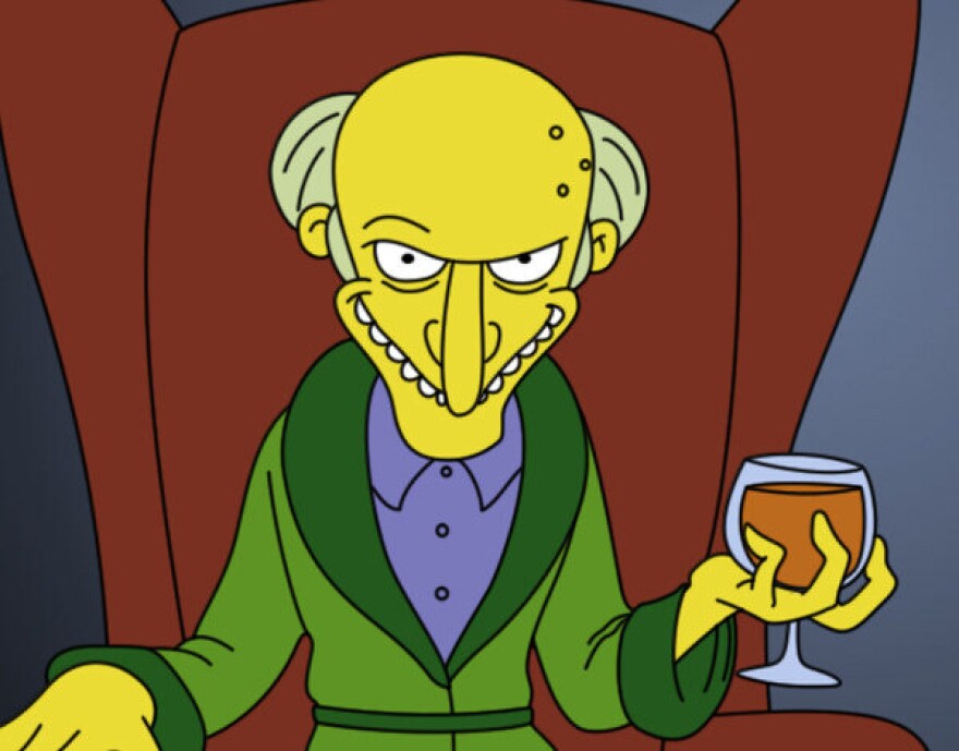 A screenshot of "The Simpsons" character Mr. Burns.
