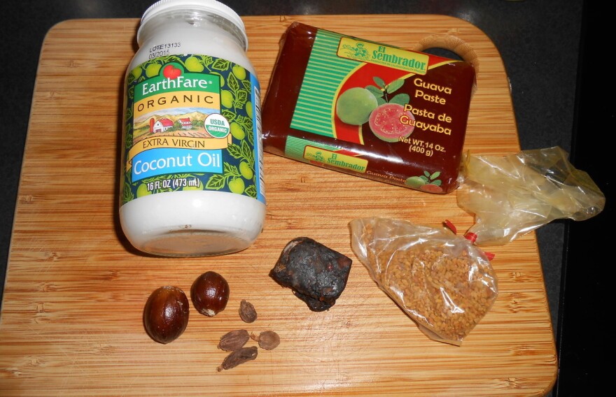 Harrison Gowdy of Dayton, Ohio, has accumulated various Indian spices, guava paste and coconut oil — among other things.