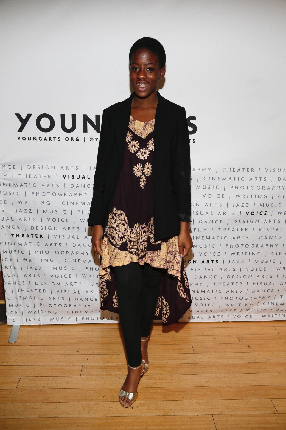 Gabrielle Gorman poses for a photo before a screening of her film "Dear America" during her week at YoungArts LA.