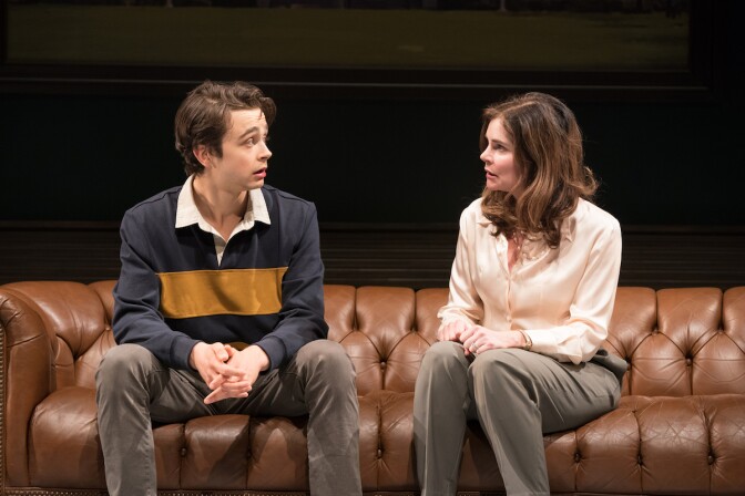 Ben Ahlers and Betsy Brandt in "Good Boys" at the Pasadena Playhouse.