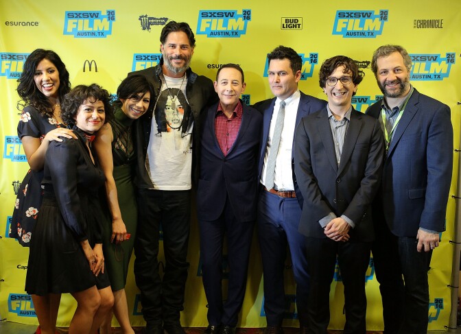 AUSTIN, TX - MARCH 17: The cast and crew of "Pee-wee's Big Holiday" attend the premiere of their film during the 2016 SXSW Music, Film + Interactive Festival at Paramount Theatre on March 17, 2016 in Austin, Texas.  (Photo by Mike Windle/Getty Images for SXSW)